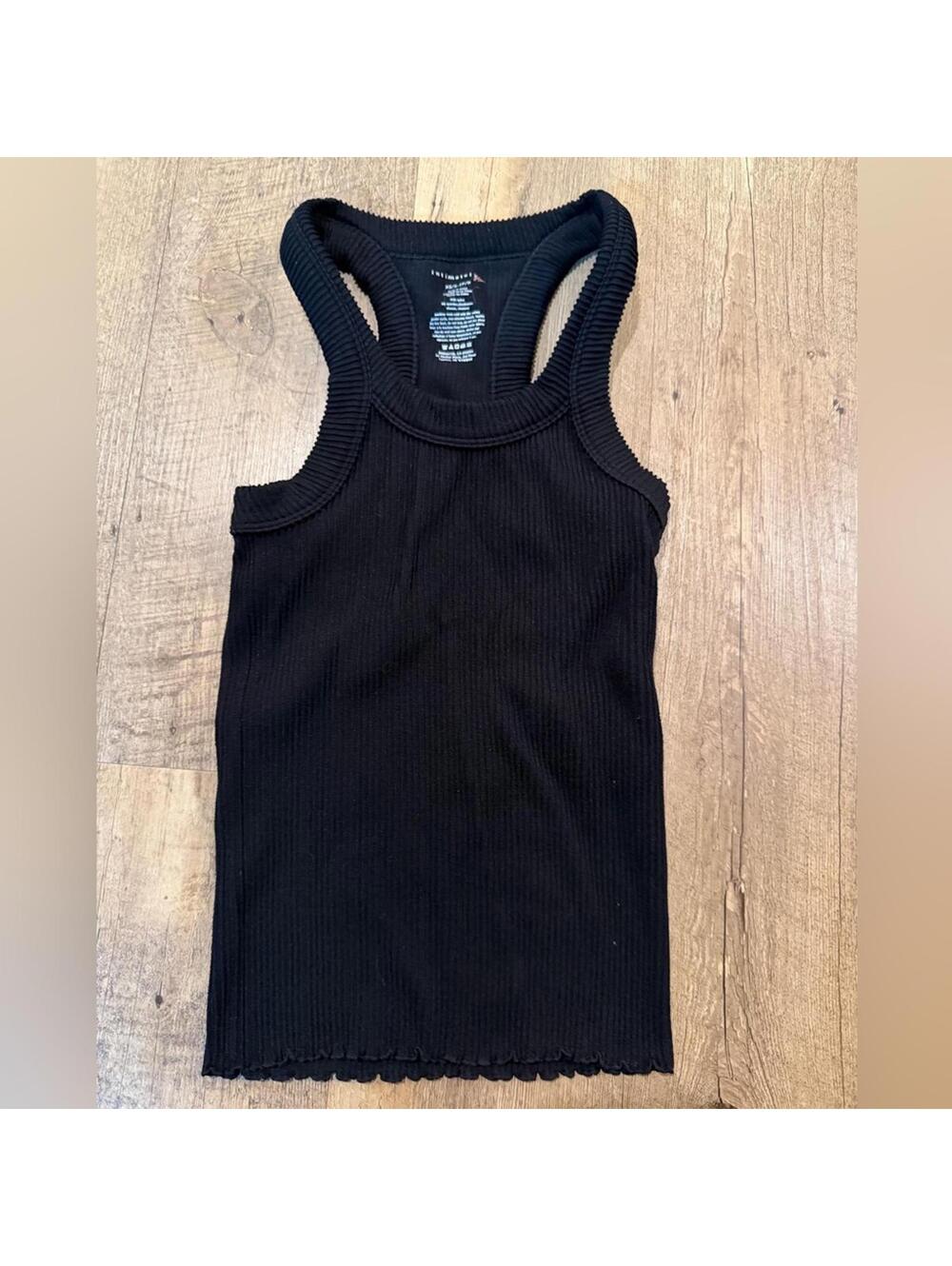 Free People Black Ribbed Racerback Tank - Picture 3 of 4